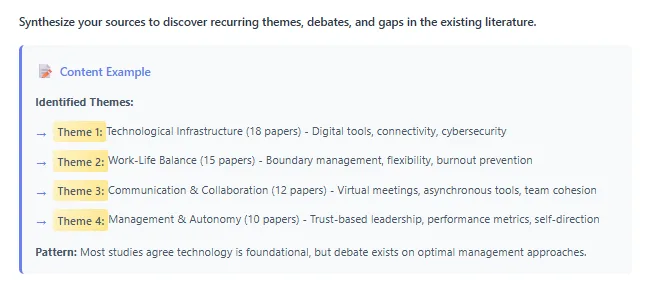 Step 3 in writing thematic literature review