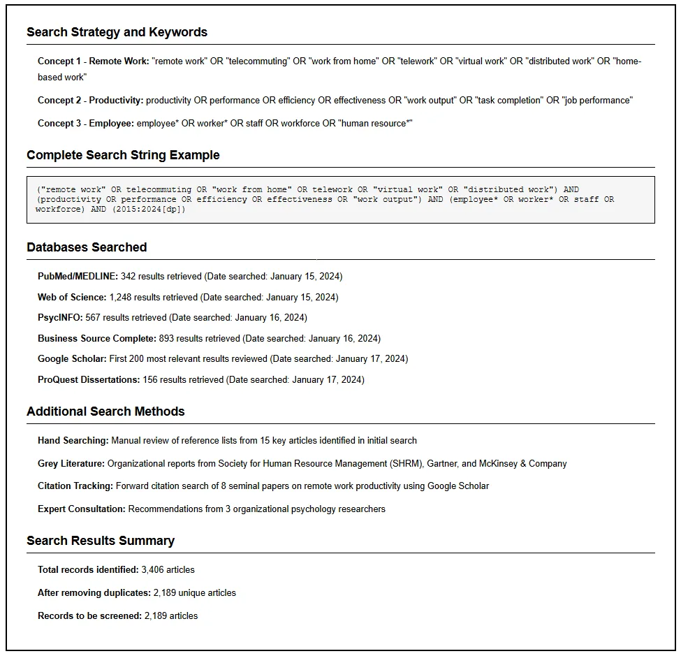 Step 3 in Conducting Narrative Review