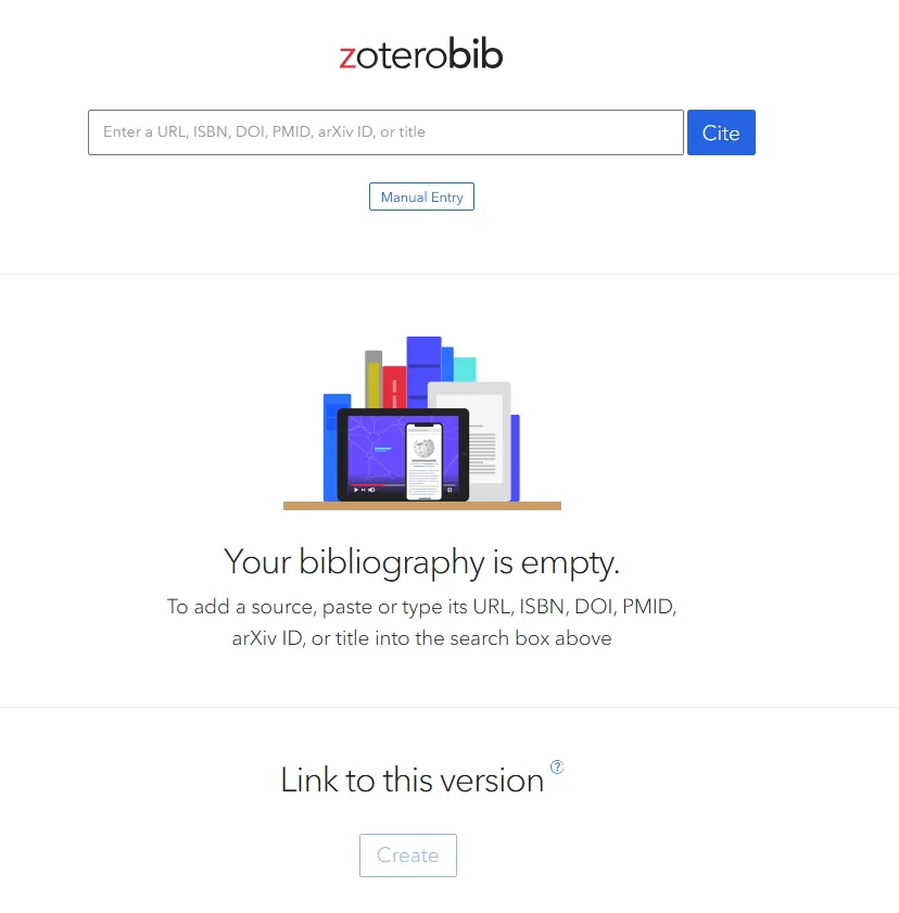 ZoteroBib Search Page