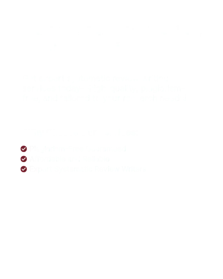 No. 1 Systematic Review Writing Services