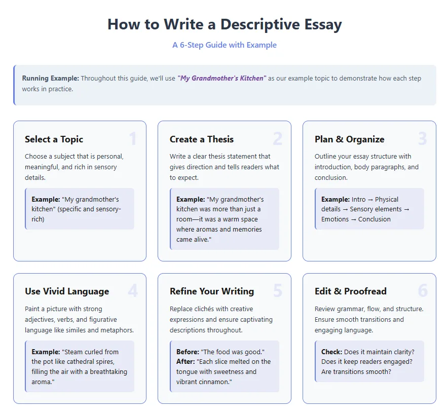 How to Write a Descriptive Essay Examples