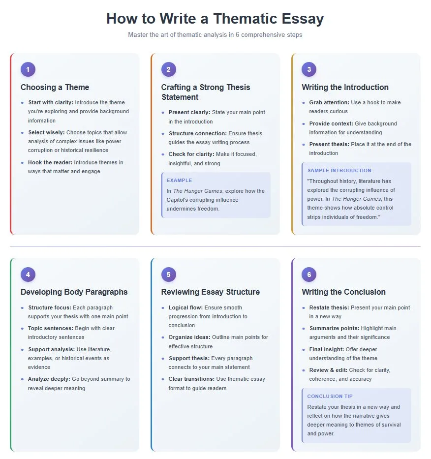 How to write a thematic essay in 6 easy steps