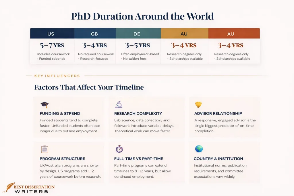 Key factors influencing PhD completion time