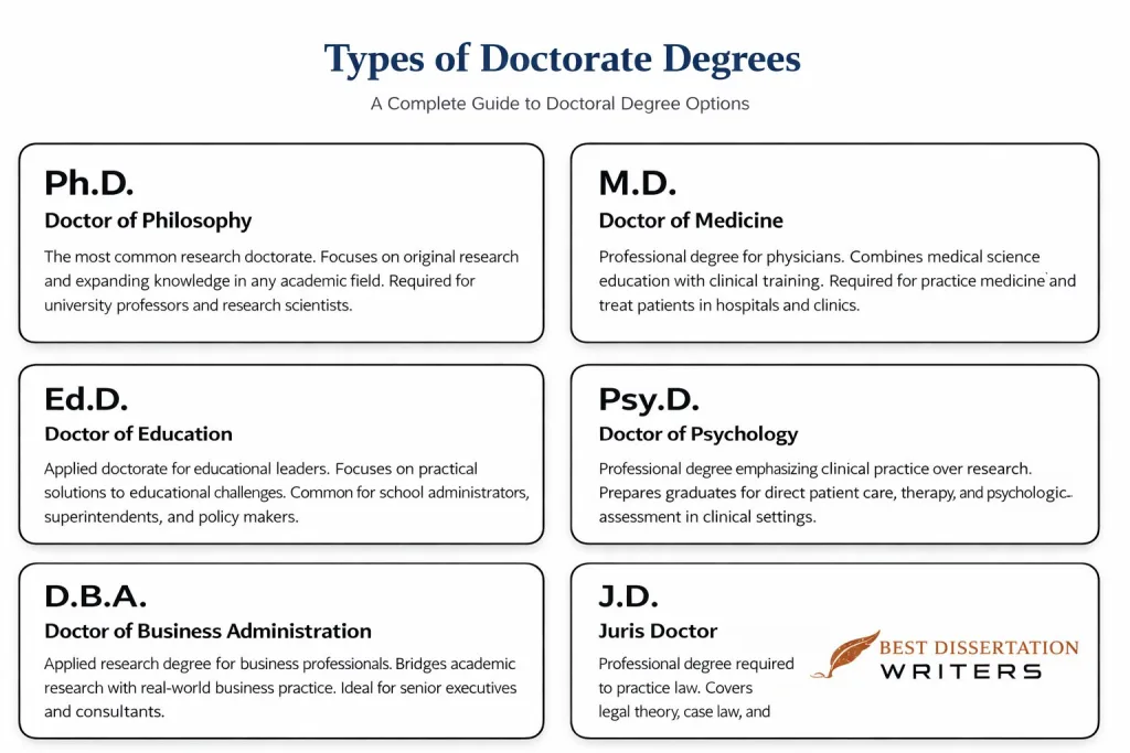 Types of Doctorate Degrees