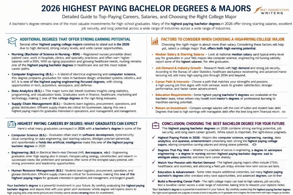 Highest paying bachelor degrees examples