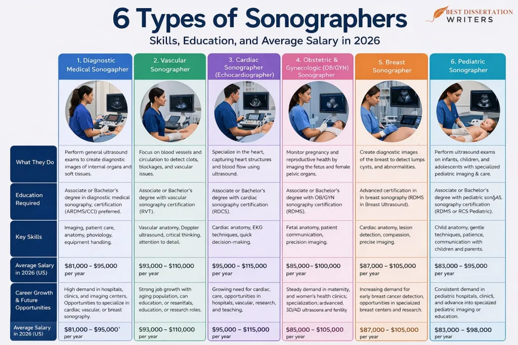 6 Main Types of Sonographers