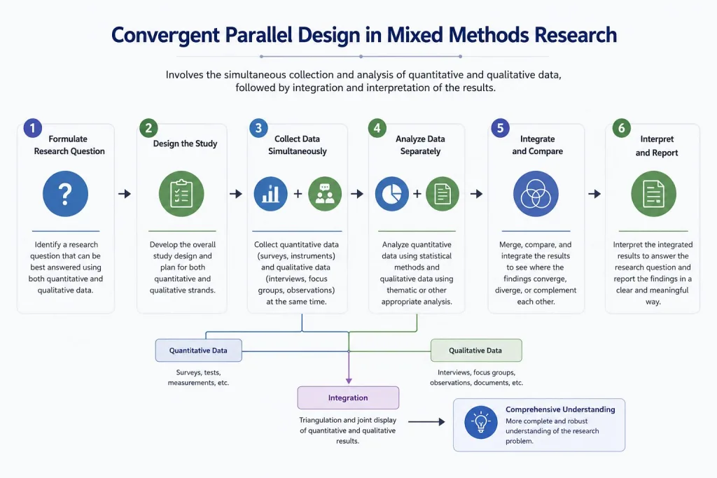 How To Conduct a Convergent Parallel Mixed Methods Research Design In 6 Easy Steps