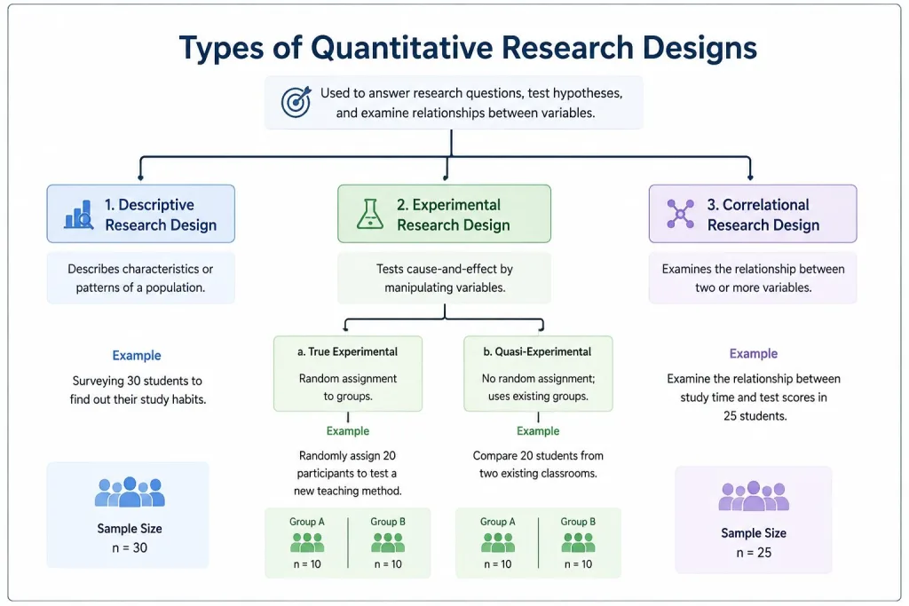 Types of Quantitative Research Designs