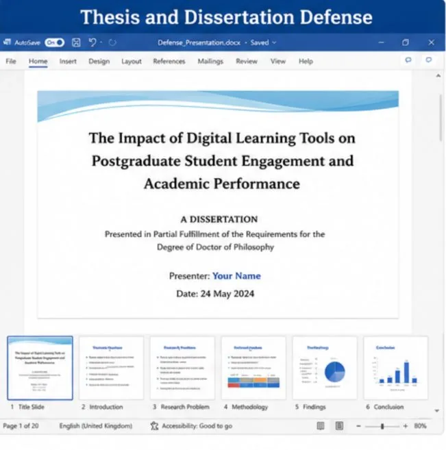 Dissertation and thesis defense preparation help