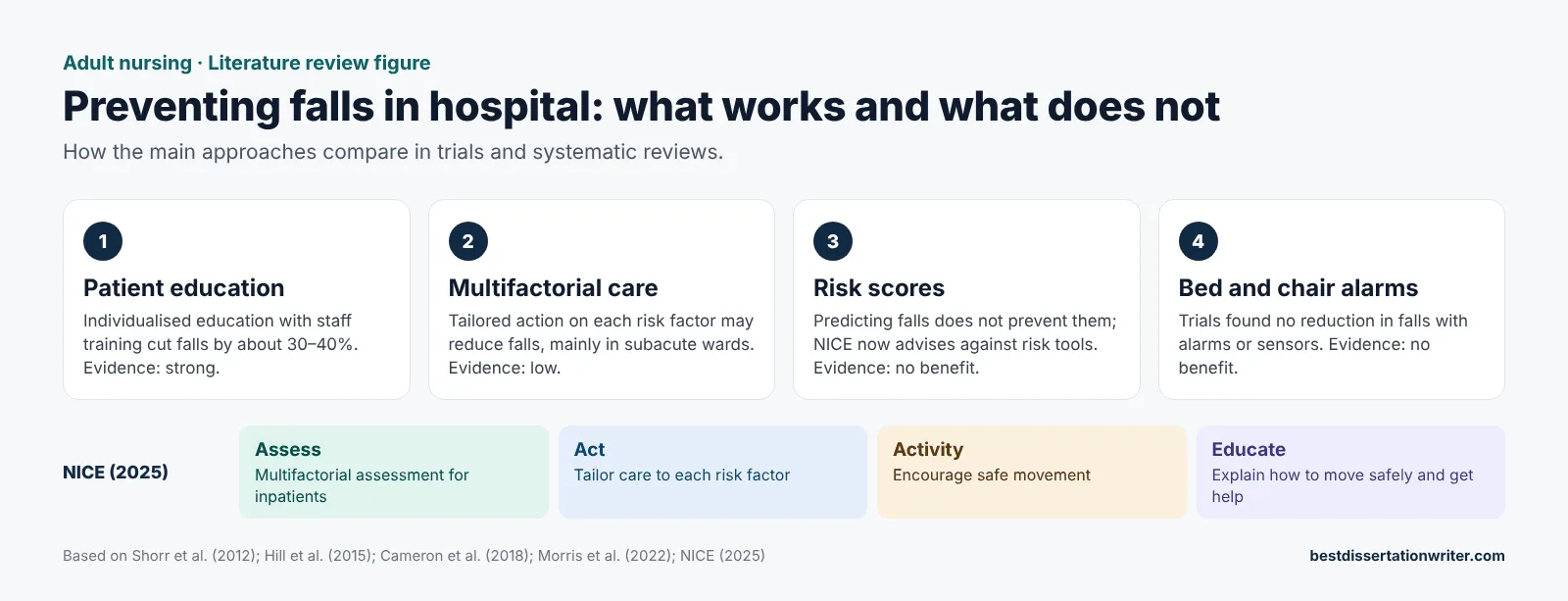 Preventing falls literature review – adult nursing practice